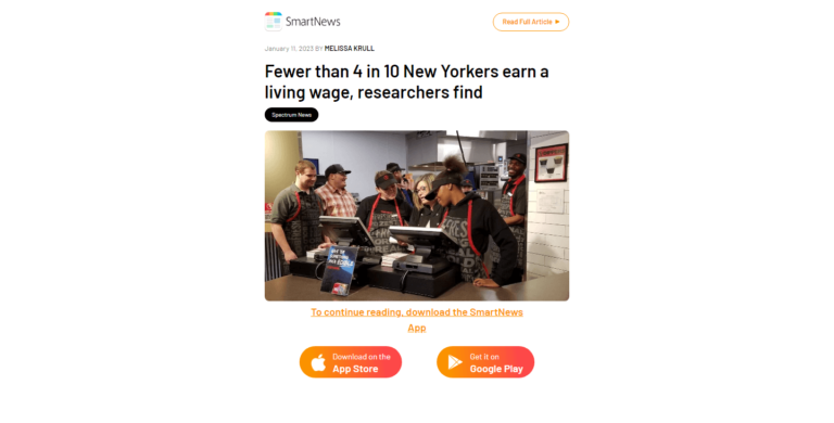 Fewer than 4 in 10 New Yorkers earn a living wage, researchers find