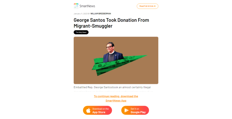 George Santos Took Donation From Migrant-Smuggler