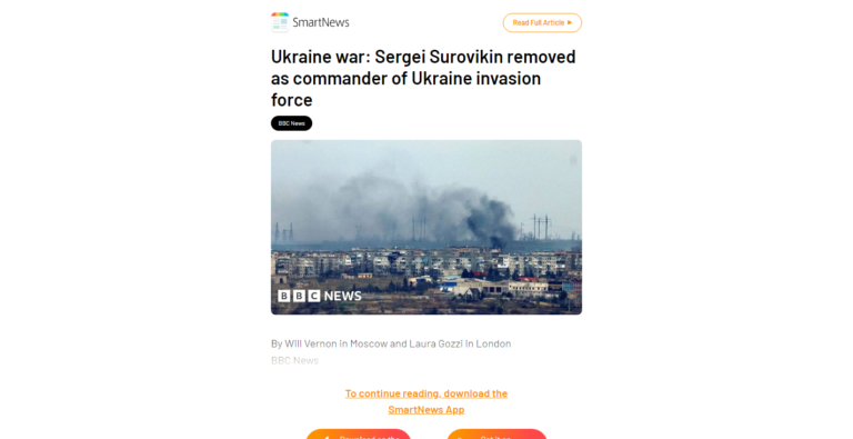Ukraine war: Sergei Surovikin removed as commander of Ukraine invasion force