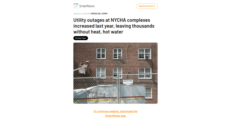 Utility outages at NYCHA complexes increased last year, leaving thousands without heat, hot water