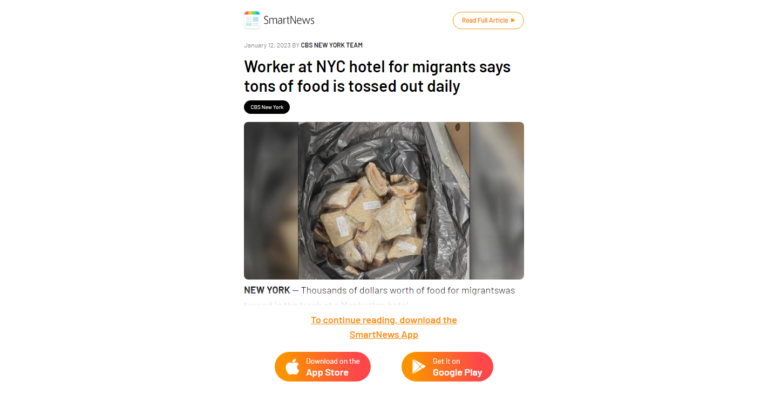 Worker at NYC hotel for migrants says tons of food is tossed out daily