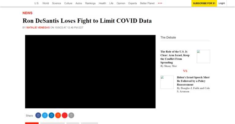 Ron DeSantis Loses Fight to Limit COVID Data