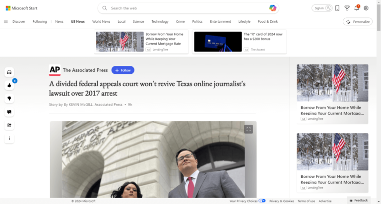 A divided federal appeals court won’t revive Texas online journalist’s lawsuit over 2017 arrest
