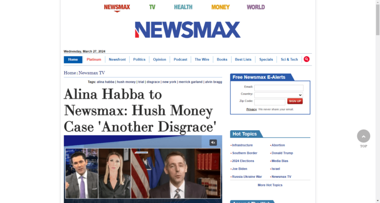 Alina Habba to Newsmax: Hush Money Case ‘Another Disgrace’