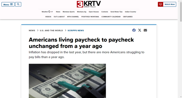 Americans living paycheck to paycheck unchanged from a year ago