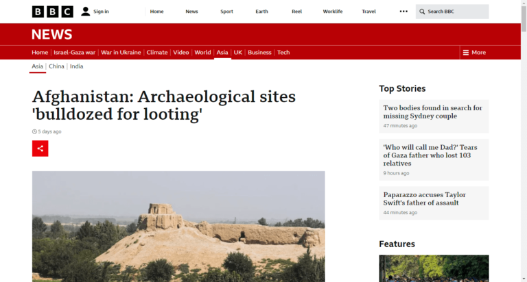 Afghanistan: Archaeological sites ‘bulldozed for looting’