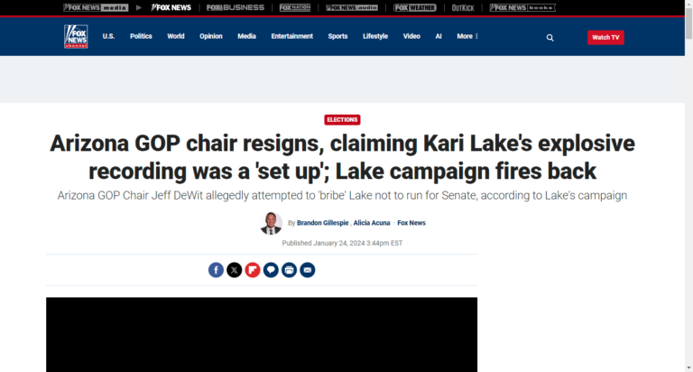 Arizona GOP chair resigns, claiming Kari Lake’s explosive recording was a ‘set up’; Lake campaign fires back