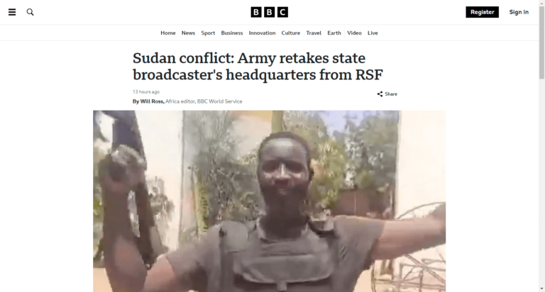 Sudan conflict: Army retakes state broadcaster’s headquarters from RSF