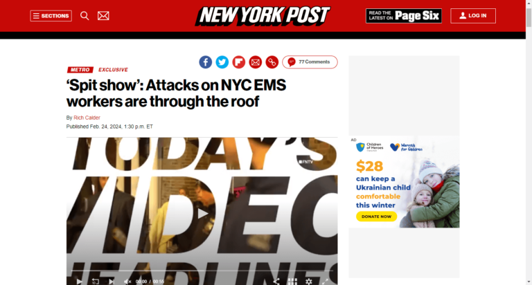 ‘Spit show’: Attacks on NYC EMS workers are through the roof