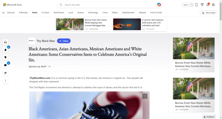 Black Americans, Asian Americans, Mexican Americans and White Americans: Some Conservatives Seem to Celebrate America’s Original Sin.