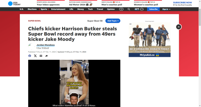 Chiefs kicker Harrison Butker steals Super Bowl record away from 49ers kicker Jake Moody
