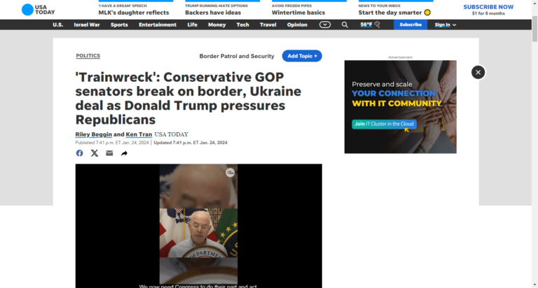 ‘Trainwreck’: Conservative GOP senators break on border, Ukraine deal as Donald Trump pressures Republicans