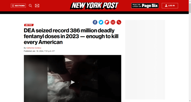DEA seized record 386 million deadly fentanyl doses in 2023 — enough to kill every American