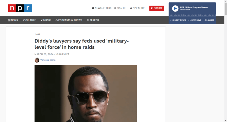 Diddy’s lawyers say feds used ‘military-level force’ in home raids