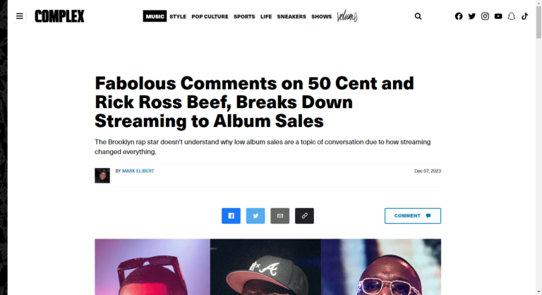 Fabolous Comments on 50 Cent and Rick Ross Beef, Breaks Down Streaming to Album Sales