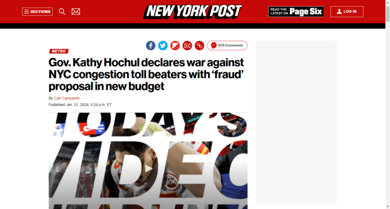 Gov. Kathy Hochul declares war against NYC congestion toll beaters with ‘fraud’ proposal in new budget