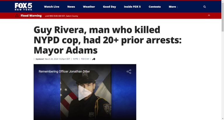 Guy Rivera, man who killed NYPD cop, had 20+ prior arrests: Mayor Adams