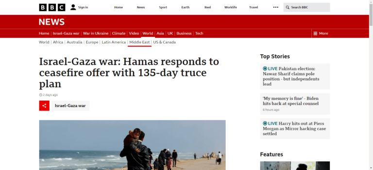 Israel-Gaza war: Hamas responds to ceasefire offer with 135-day truce plan