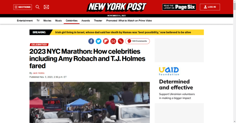 2023 NYC Marathon: How celebrities including Amy Robach and T.J. Holmes fared