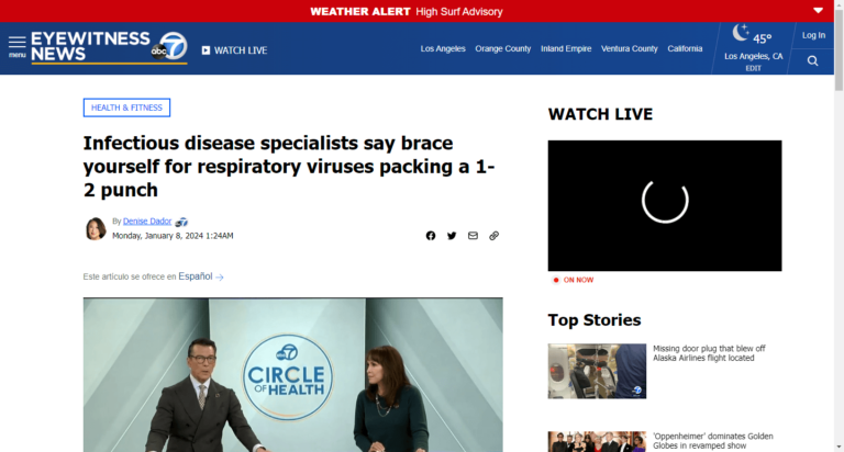 Infectious disease specialists say brace yourself for respiratory viruses packing a 1-2 punch