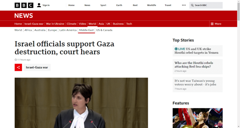 Israel officials support Gaza destruction, court hears