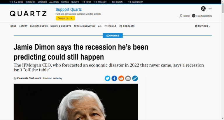 Jamie Dimon says the recession he’s been predicting could still happen