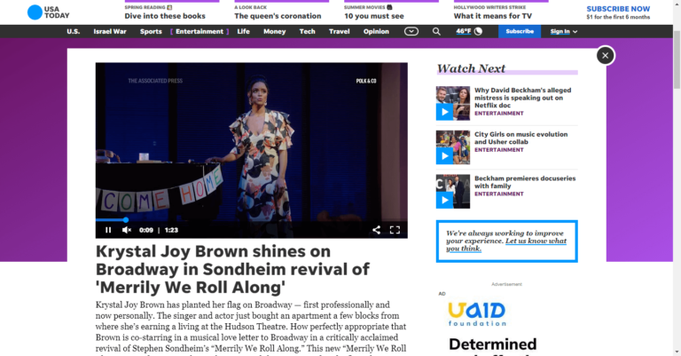 Krystal Joy Brown shines on Broadway in Sondheim revival of ‘Merrily We Roll Along’