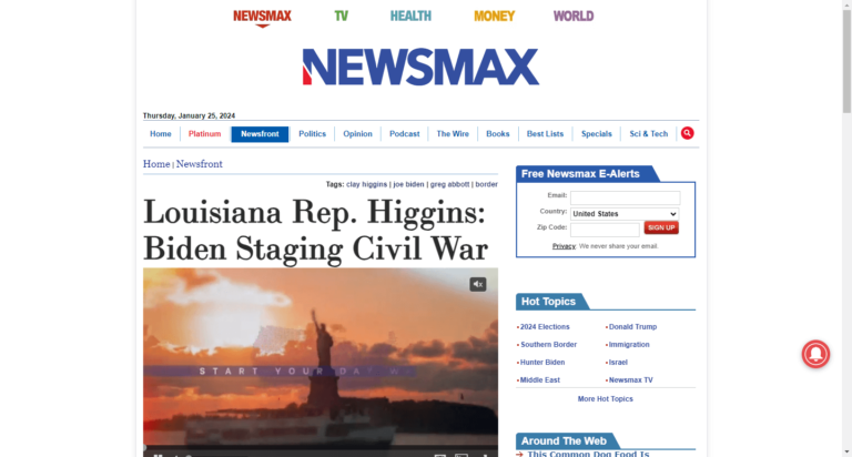 Louisiana Rep. Higgins: Biden Staging Civil War