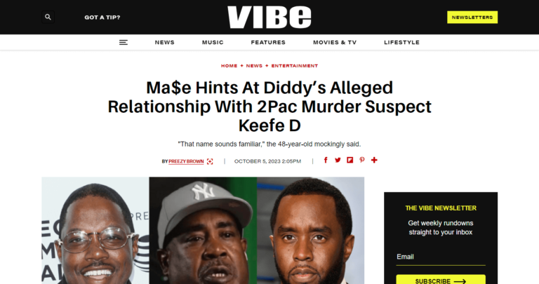 Ma$e Hints At Diddy’s Alleged Relationship With 2Pac Murder Suspect Keefe D