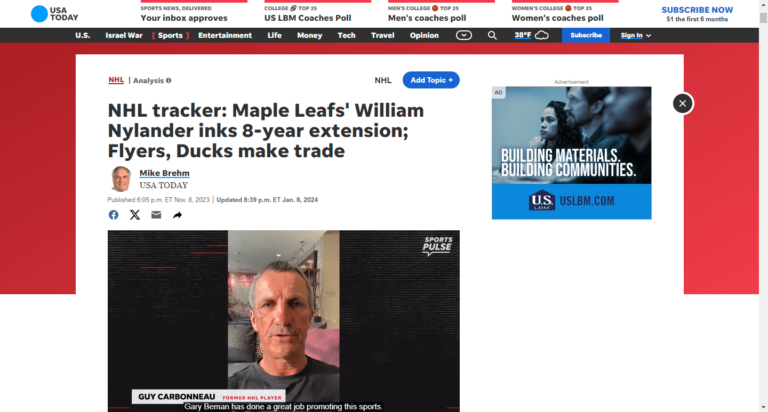 NHL tracker: Maple Leafs’ William Nylander inks 8-year extension; Flyers, Ducks make trade