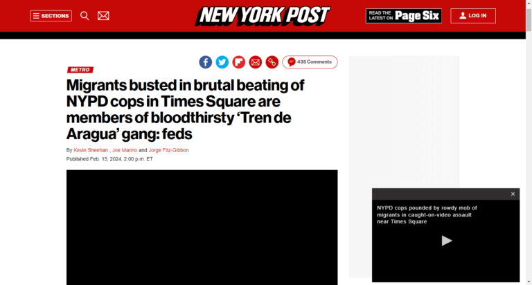 Migrants busted in brutal beating of NYPD cops in Times Square are members of bloodthirsty ‘Tren de Aragua’ gang: feds