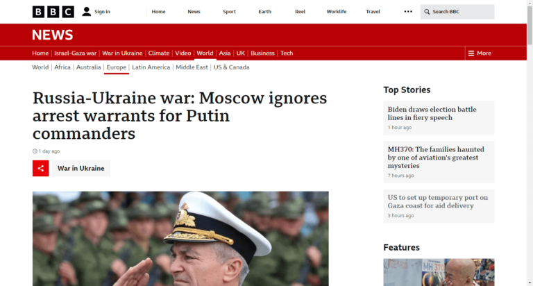 Russia-Ukraine war: Moscow ignores arrest warrants for Putin commanders