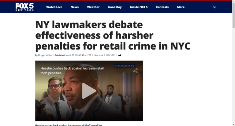 NY lawmakers debate effectiveness of harsher penalties for retail crime in NYC
