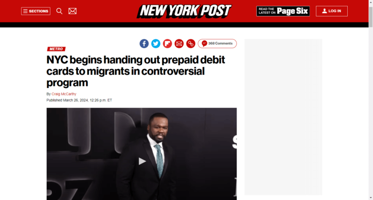 NYC begins handing out prepaid debit cards to migrants in controversial program