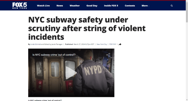 NYC subway safety under scrutiny after string of violent incidents