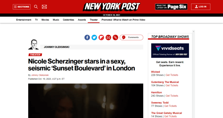Nicole Scherzinger stars in a sexy, seismic ‘Sunset Boulevard’ in London