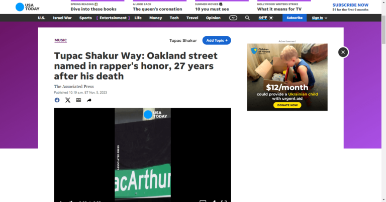 Tupac Shakur Way: Oakland street named in rapper’s honor, 27 years after his death
