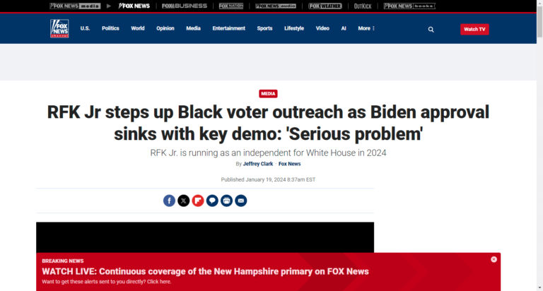 RFK Jr steps up Black voter outreach as Biden approval sinks with key demo: ‘Serious problem’