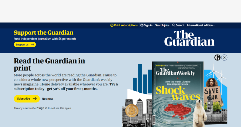 Read the Guardian in print