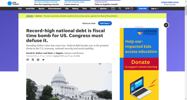 Record-high national debt is fiscal time bomb for US. Congress must defuse it.