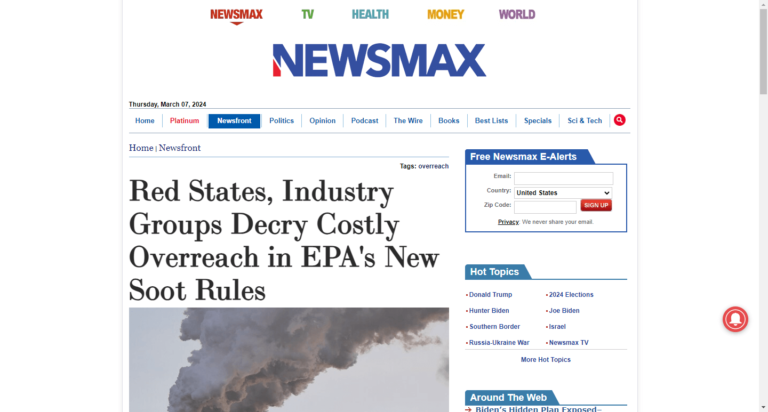 Red States, Industry Groups Decry Costly Overreach in EPA’s New Soot Rules