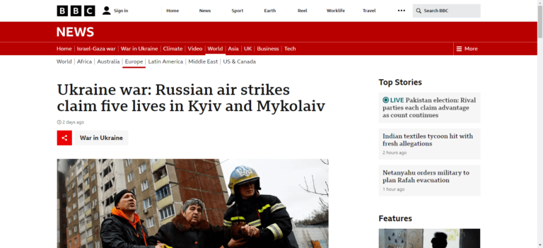 Ukraine war: Russian air strikes claim five lives in Kyiv and Mykolaiv