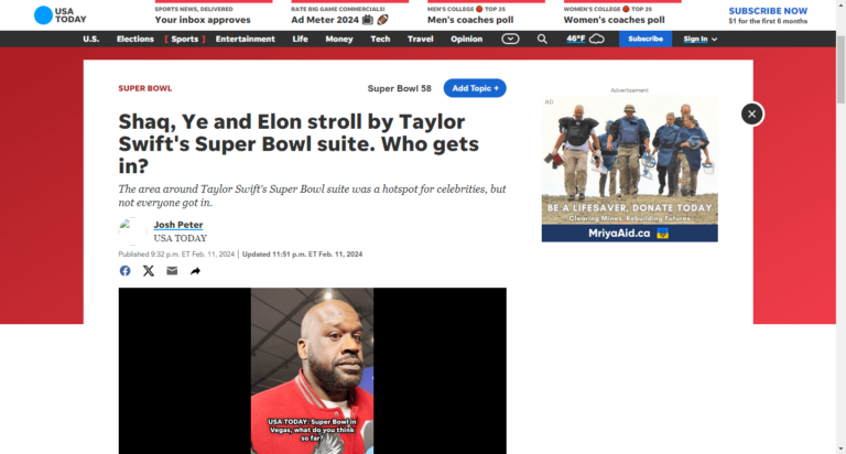 Shaq, Ye and Elon stroll by Taylor Swift’s Super Bowl suite. Who gets in?