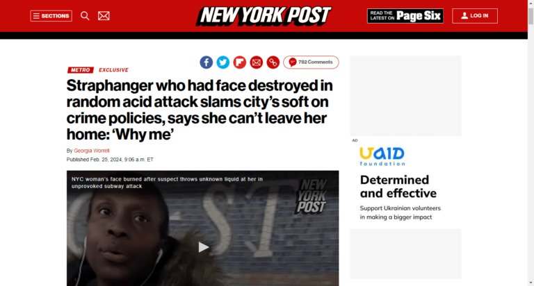 Straphanger who had face destroyed in random acid attack slams city’s soft on crime policies, says she can’t leave her home: ‘Why me’