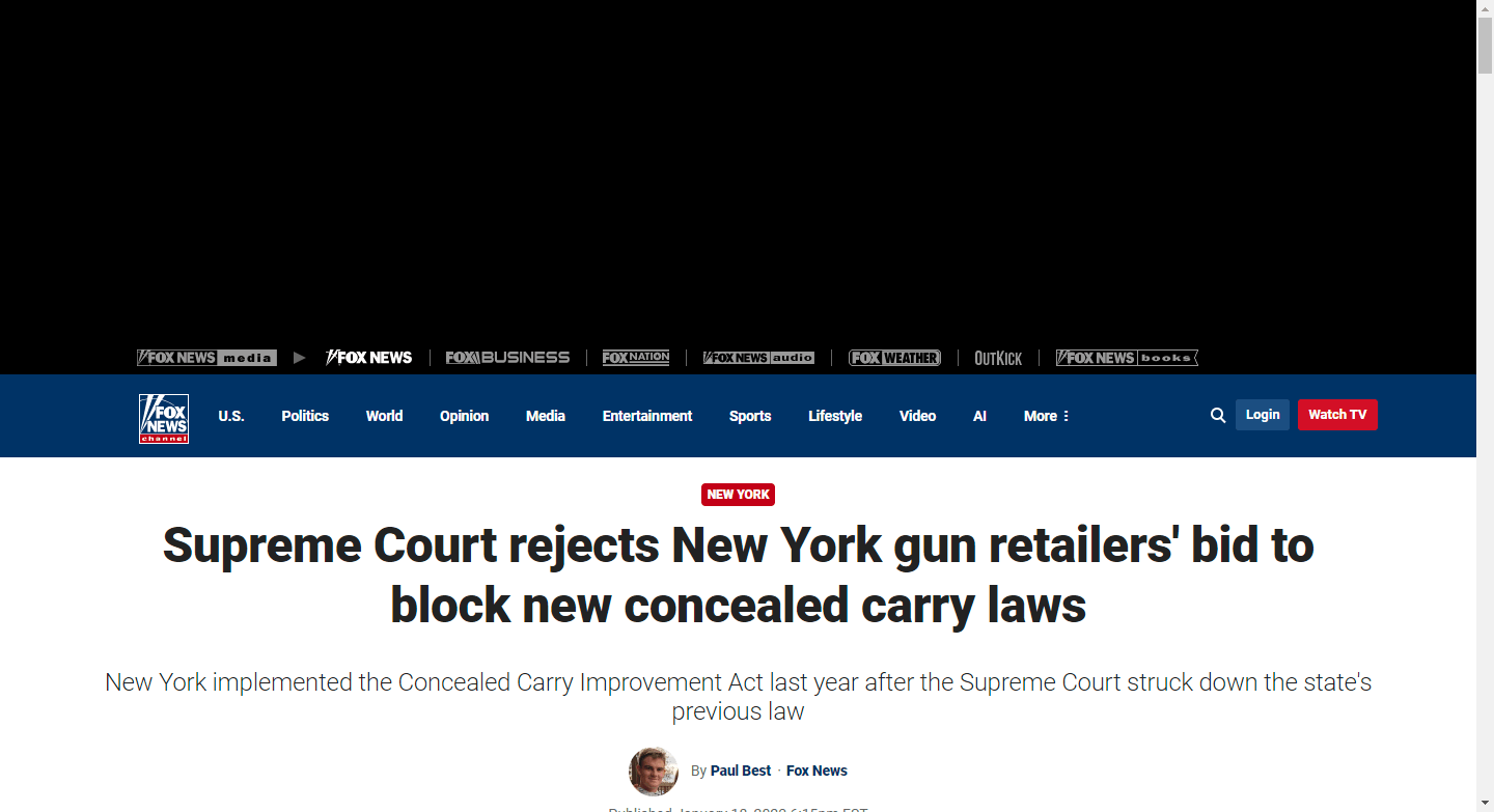 Supreme Court Rejects New York Gun Retailers Bid To Block New