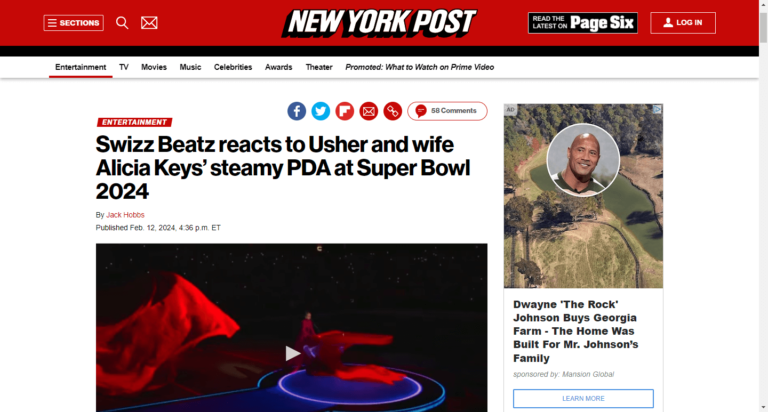 Swizz Beatz reacts to Usher and wife Alicia Keys’ steamy PDA at Super Bowl 2024