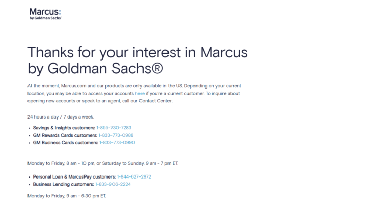 Thanks for your interest in Marcus by Goldman Sachs®
