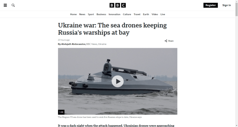 Ukraine war: The sea drones keeping Russia’s warships at bay
