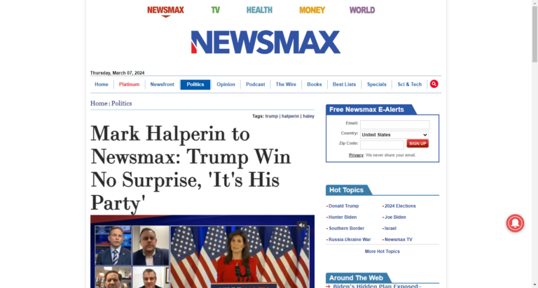 Mark Halperin to Newsmax: Trump Win No Surprise, ‘It’s His Party’
