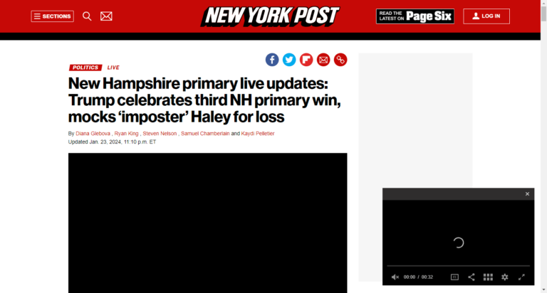 New Hampshire primary live updates: Trump celebrates third NH primary win, mocks ‘imposter’ Haley for loss